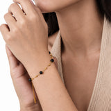 Midnight Black Muse Gold Plated Bracelet