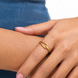 Soft Hook Gold Plated Ring
