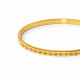 Crafted Crosscut Gold Plated Bracelet