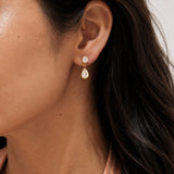 Sorele Crystal Drip Silver Earrings