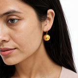 Gold Plated Globe Hoop Earrings