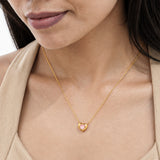 Enchanted Heart Diamond Gold Plated Necklace