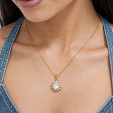 Starlume Floral Diamond Gold Plated Necklace