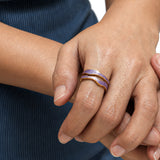 Purple Harmony Gold Plated Fashion Ring