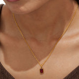 Gemstone Charm Collection Gold Plated Pendant
