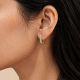 Elaris Diamond Gold Plated Huggie Hoops