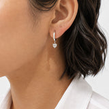 Silver Grace Heart Diamond Earring