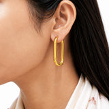 Opulent Curve Gold Plated Hoops