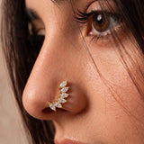 Aurelia Leaf Cascade Nose Pin