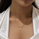 Elegant Gold Plated Micro Pearl Necklace
