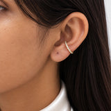 Gold Plated Crown Diamond Earcuff