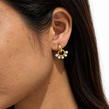 Maeve Duo Gold Plated Micro Pearl Earring
