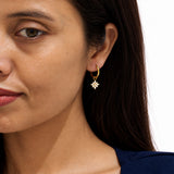 Star Gold Plated Hoop Earrings