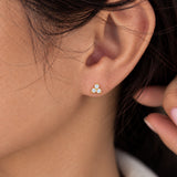 Trinity Diamond Stud Earrings