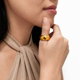chunky gold dome ring