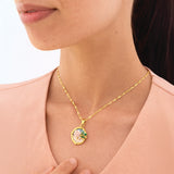 Floral Enamel Pendant
