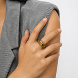 Gilded Mosaic Gold Plated Ring