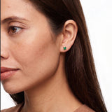 Emerald Solitaire Studs