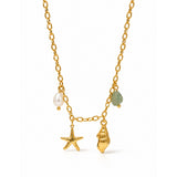 Ocean Treasure Charms Pearl Necklace