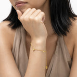 Enchanted Hearts Strings Gold Plated Bracelet