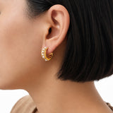 Pearl studded hoops