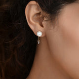 Lustrous Pearl Charm Earrings