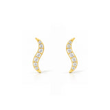 Seraphine Diamond Curved Earrings