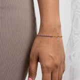 Pink Link Gold Plated Bracelet