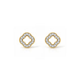 Elowen Diamond Clover Stud Earrings