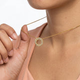 Luminara Crystal Circle Necklace