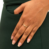 Golden Blush Edge Ring