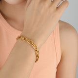 Celestial Orbit Link Gold Plated Bracelet