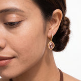 Crystal Bloom Gold Plated Earrings