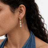 Daisy Drip Diamond Gold Plated Earrings