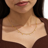 Stellar Kiss Gold Plated Necklace