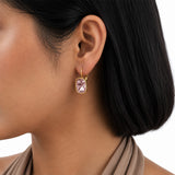 Pink Petal Gold Plated Earrings