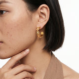 Golden Bloom Hoops