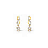 Elara Twist Diamond Drop Earrings