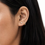 Second Piercing Spark Gold Plated Huggies