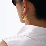 Two-Tone Heart Earrings
