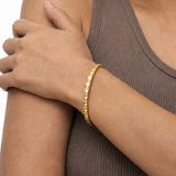 Estelle Diamond Gold Plated Bangle