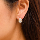 Pear Solitaire Studs