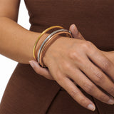 Gilded Trio Gold Plated Bangle