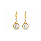 Moonlit Diamond Gold Plated Earrings