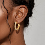 Radiance Oval Hoop Earrings