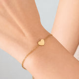 Golden Heartbeat Charm Bracelet