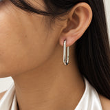 Silver Opulent Curve Hoops