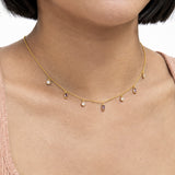 Amber Charm Gold Plated Necklace