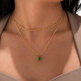 Emerald Double Chain Elegance