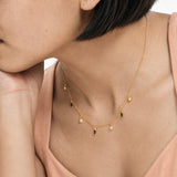 Amber Charm Gold Plated Necklace